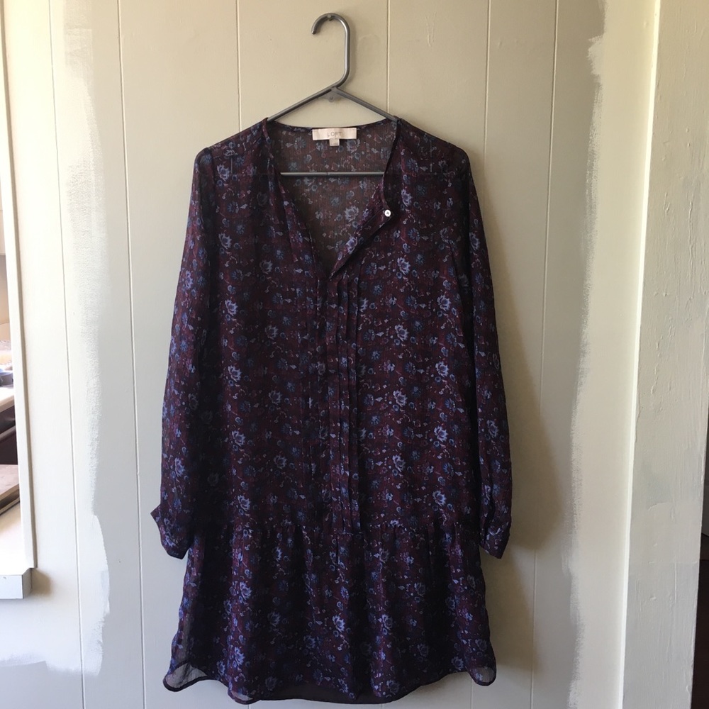 Ann Taylor LOFT Floral Sheer dress